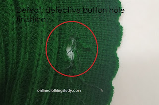defective button hole